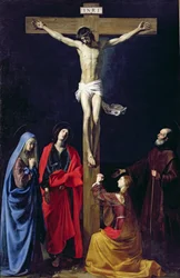 Christus am Kreuz mit der Jungfrau, Maria Magdalena, St. Johannes und St. Franziskus von Paola
